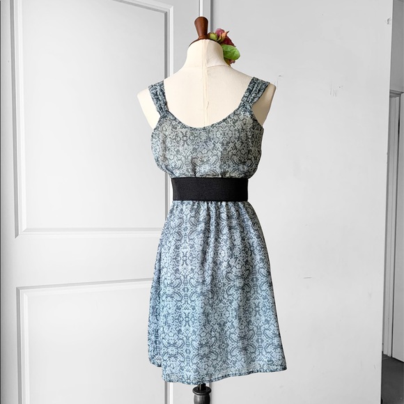 PILGRIM Vienna Bow Green Teal Dress - Picture 3 of 9